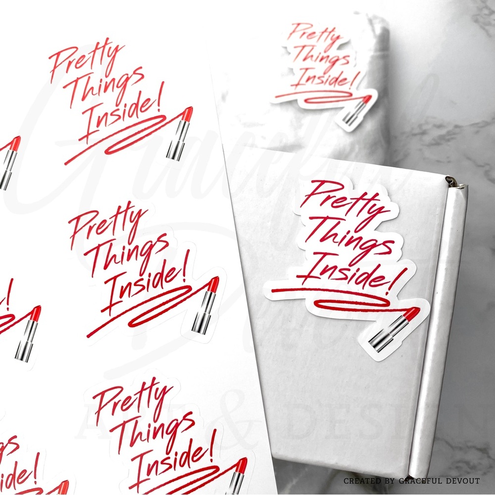 Pretty Things Inside!-  2" (inches) (96ct.) Stickers - Picture 2 of 4